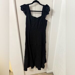 NWT Anne Klein Tiered Midi Dress - Linen Blend - sz 2